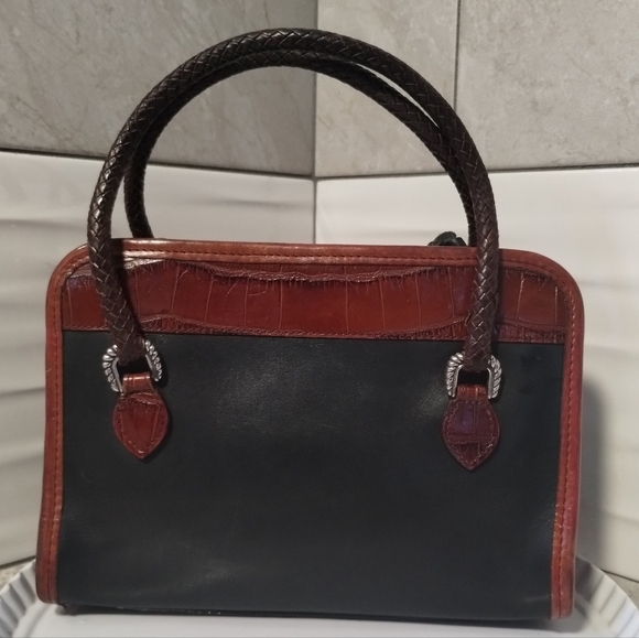 Brighton Vintage Classic Mini Two Tone Satchel Bag - Picture 3 of 11